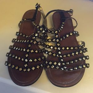 Black strappy sandals